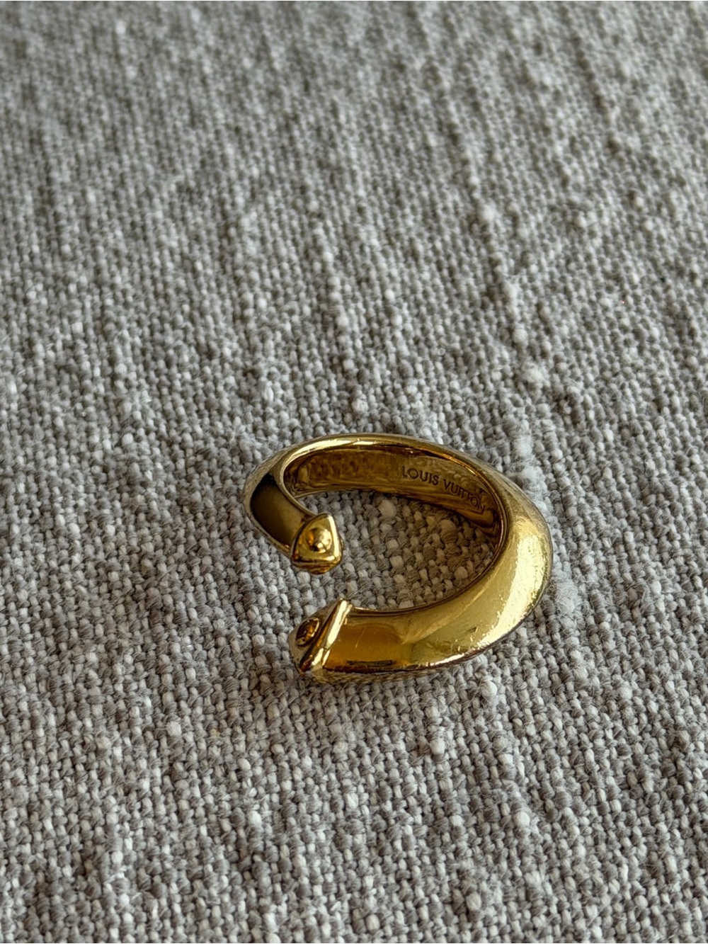Louis Vuitton Gold Open Cuff Ring